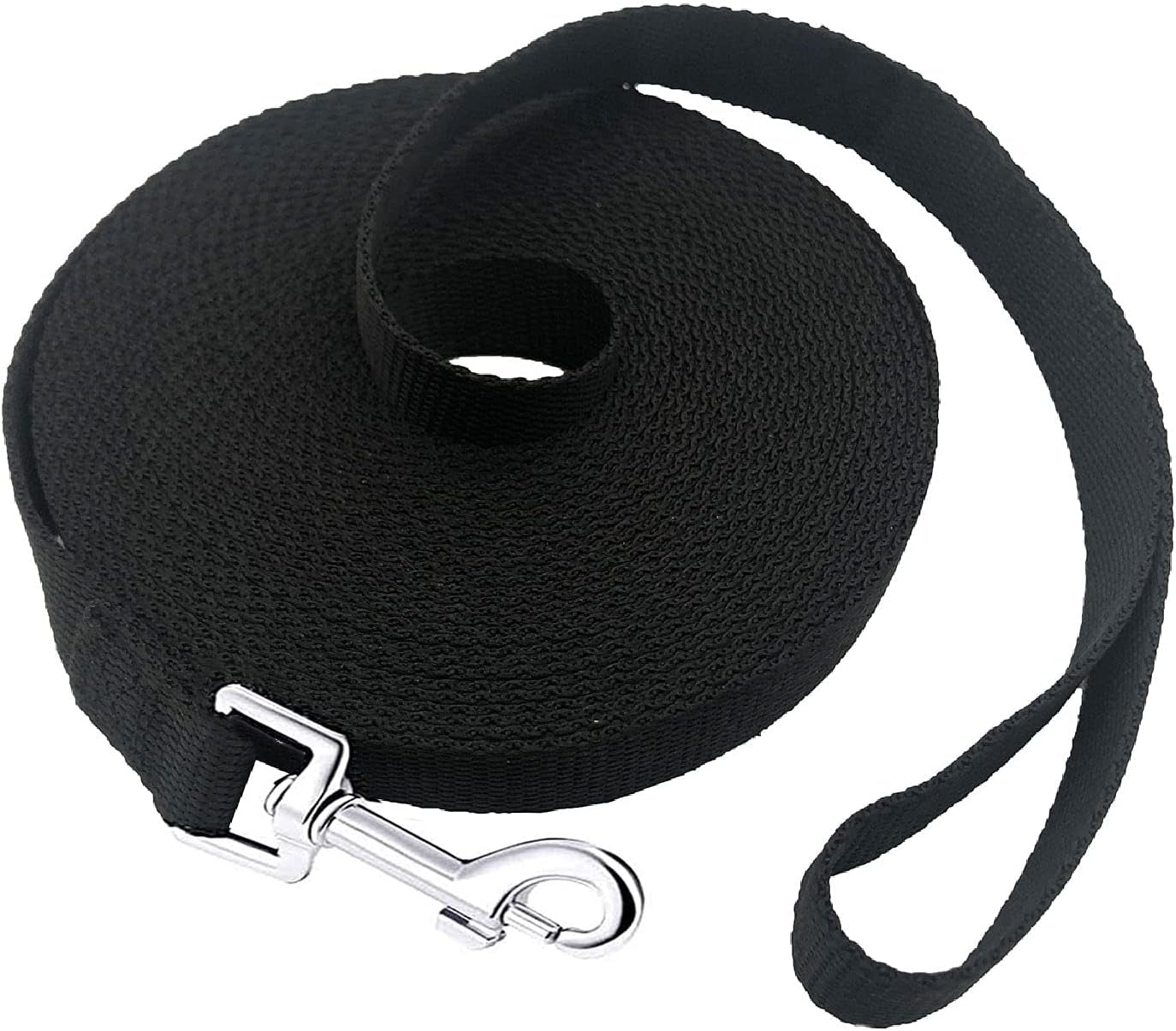 15Ft 20Ft 30Ft 40Ft 50Ft Long Dog/Puppy Lead Obedience Recall Training Dog Leashes for Small Medium Dogs Camping, Training, Play, or Backyard (20 FT, Black)