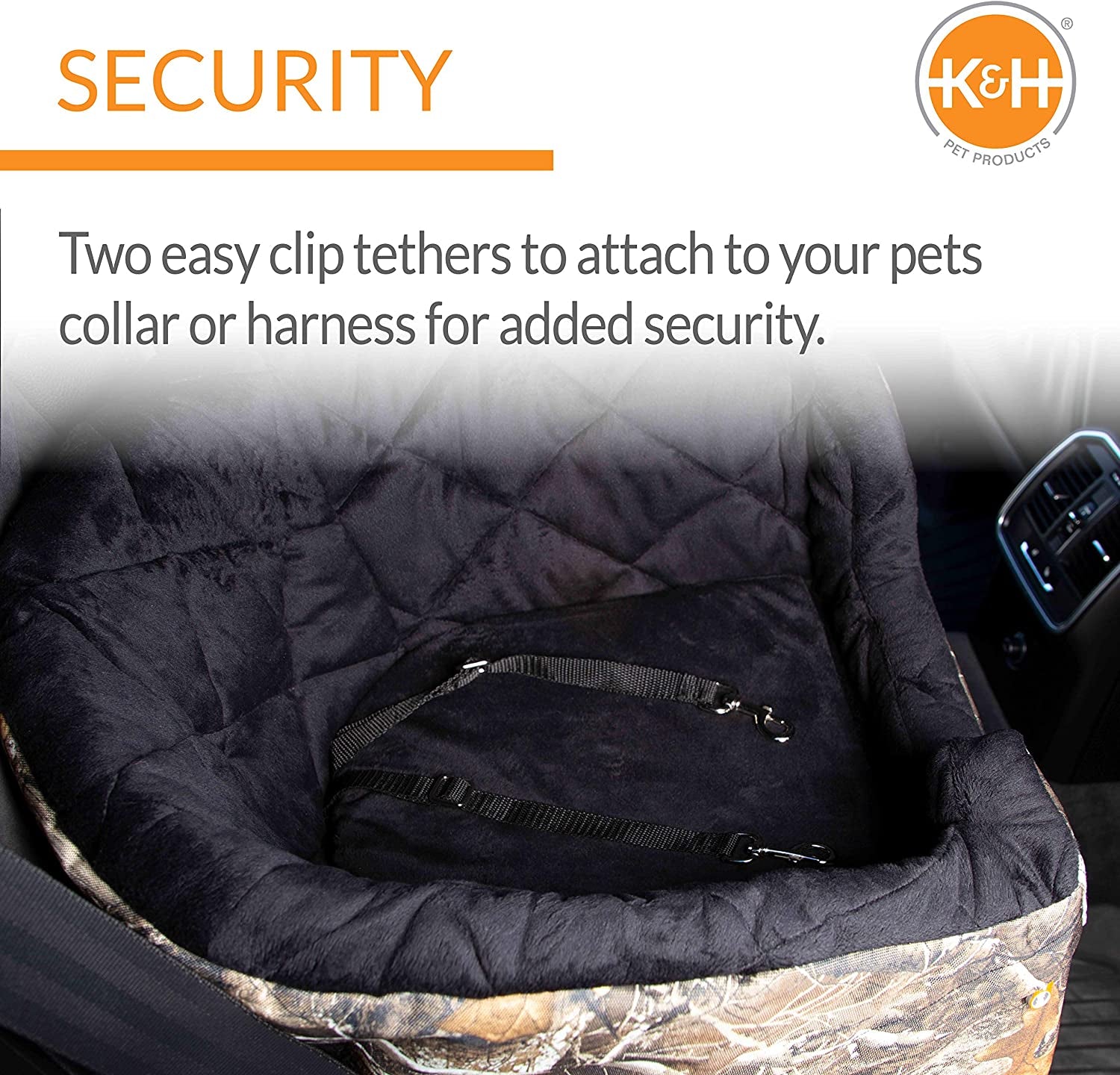 Bucket Booster Dog Car Seat, Sturdy Cat or Dog Booster Seats - Large Realtree Edge